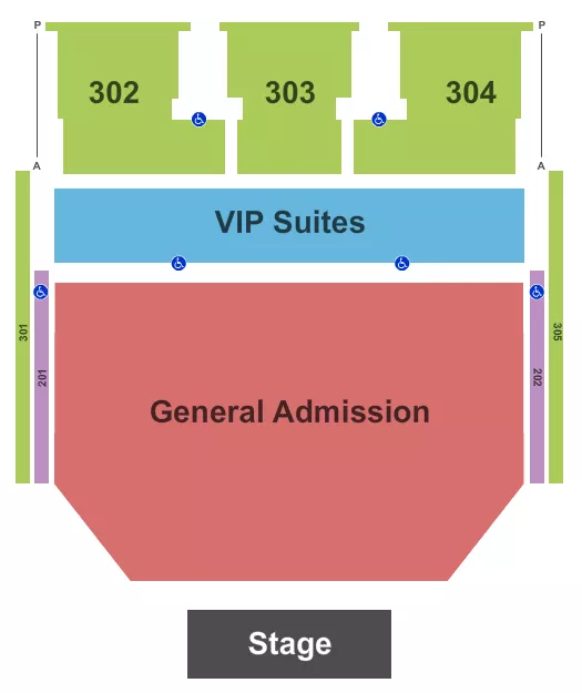END STAGE GA Seating Map Seating Chart