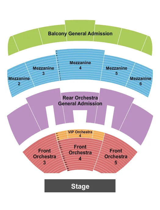 ENDSTAGE GA Seating Map Seating Chart