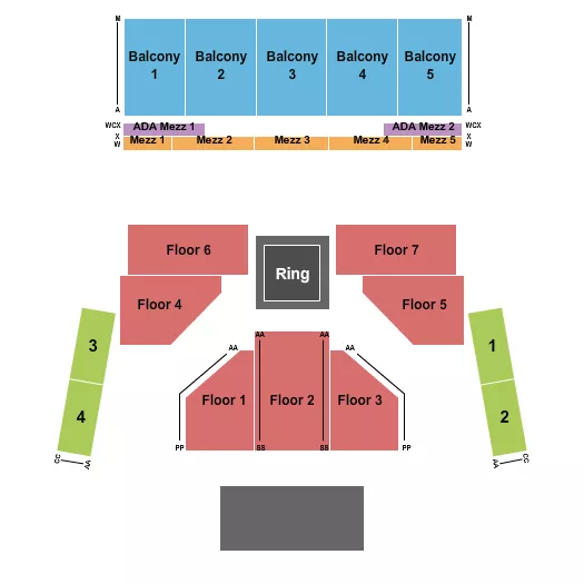 BOXING Seating Map Seating Chart