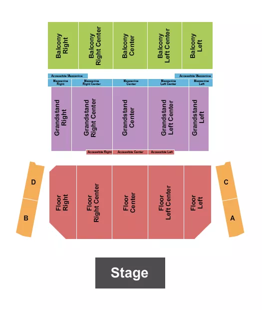 END STAGE Seating Map Seating Chart