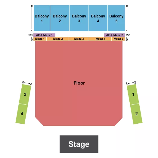 GA FLOOR RSV BALC 2 Seating Map Seating Chart