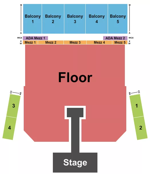 GA FLOOR WITH CATWALK Seating Map Seating Chart