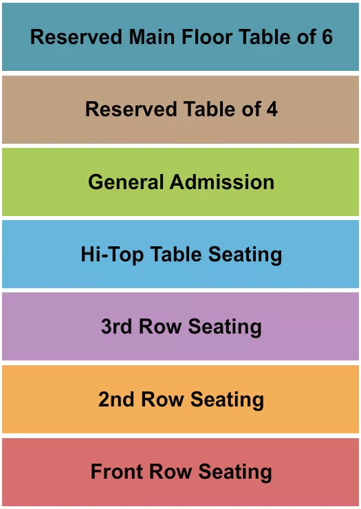 GA ROW SEATING RESERVED Seating Map Seating Chart