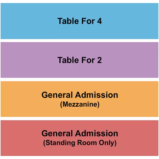 THE VANGUARD OK GA MEZZ TABLES Seating Map Seating Chart