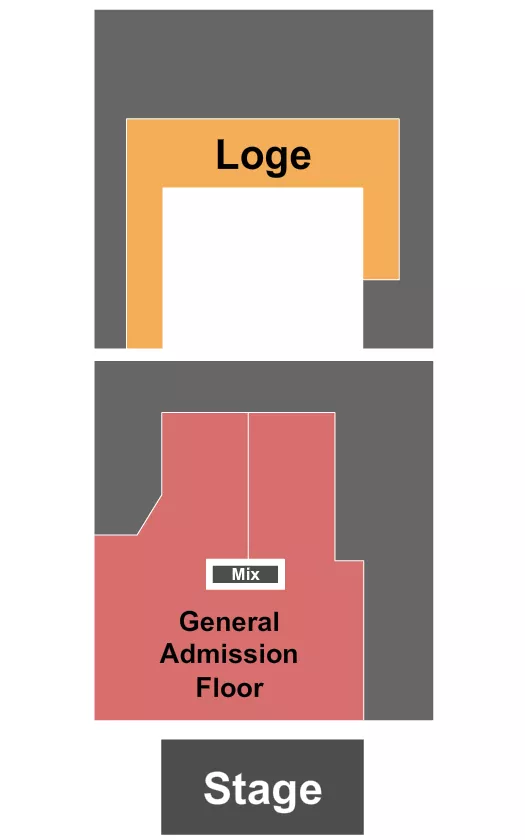 THE VANGUARD FL FLOOR GA LOGE GA Seating Map Seating Chart
