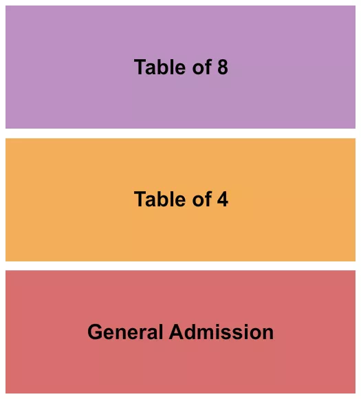 THE VAULT MUSIC HALL PUB AT GREASY LUCK GA TABLE Seating Map Seating Chart