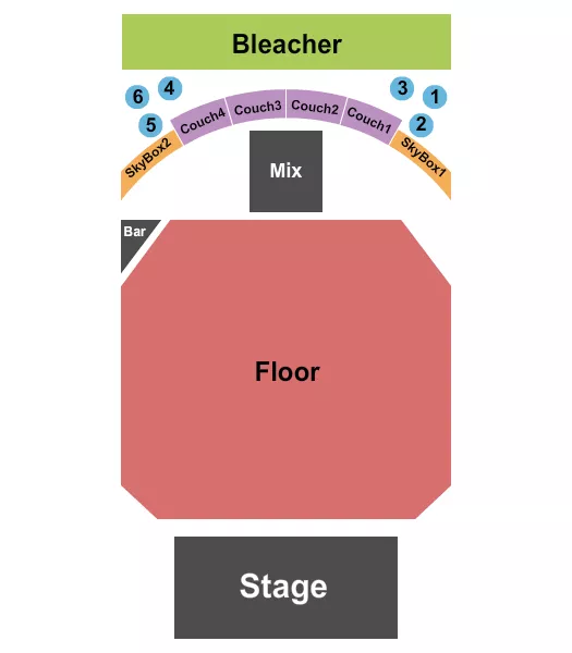 ENDSTAGE GA FLOOR Seating Map Seating Chart