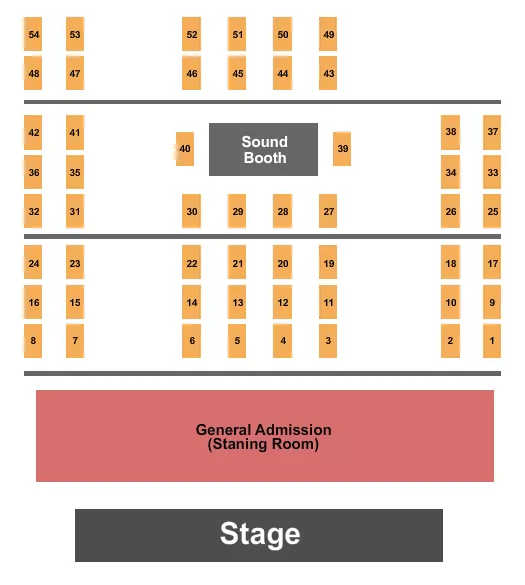 ENDSTAGE GA Seating Map Seating Chart