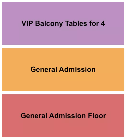 GA FLOOR GA VIP BALC TABLES Seating Map Seating Chart