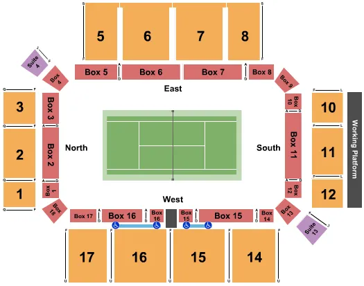 TENNIS Seating Map Seating Chart