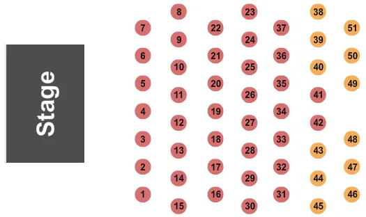TABLES Seating Map Seating Chart
