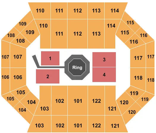 MMA Seating Map Seating Chart