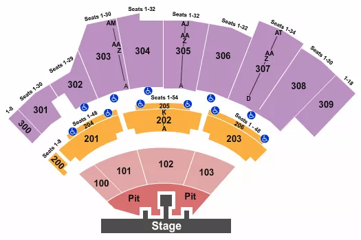 BAILEY ZIMMERMAN Seating Map Seating Chart