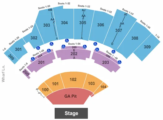 ENDSTAGE LARGE PIT Seating Map Seating Chart