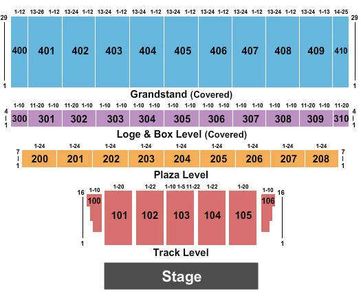 THE YORK FAIRGROUNDS PA END STAGE Seating Map Seating Chart