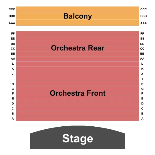 ENDSTAGE Seating Map Seating Chart