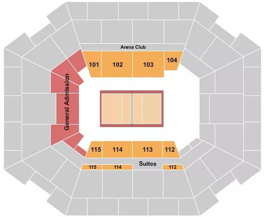 VOLLEYBALL 2 Seating Map Seating Chart