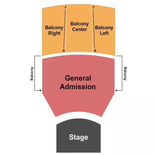 ENDSTAGE GA FLOOR Seating Map Seating Chart