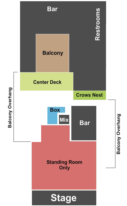 GA FLOOR RSVD BALCONY Seating Map Seating Chart