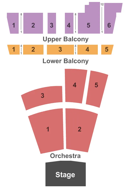 END STAGE Seating Map Seating Chart