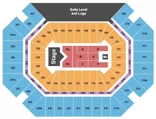 CODY JOHNSON Seating Map Seating Chart