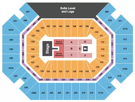 PARKER MCCOLLUM Seating Map Seating Chart