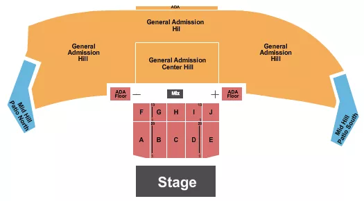 ENDSTAGE GA FLOOR Seating Map Seating Chart