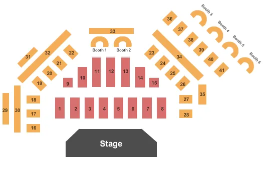 THUNDERLAND SHOWROOM AT EXCALIBUR HOTEL CASINO THUNDER FROM DOWN UNDER Seating Map Seating Chart