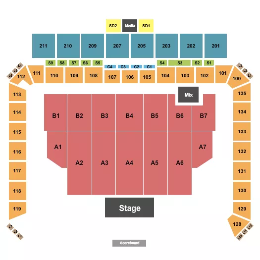ENDSTAGE Seating Map Seating Chart