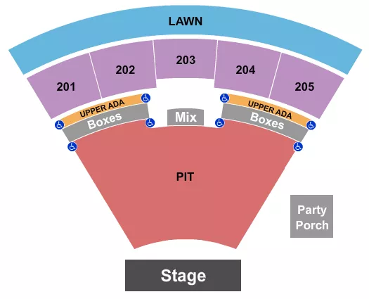 ENDSTAGE LARGE PIT Seating Map Seating Chart