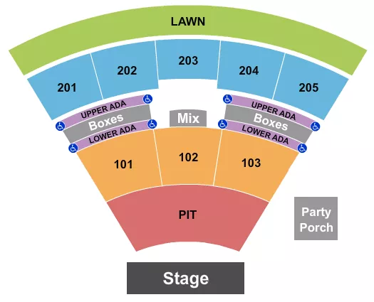 ENDSTAGE PIT Seating Map Seating Chart