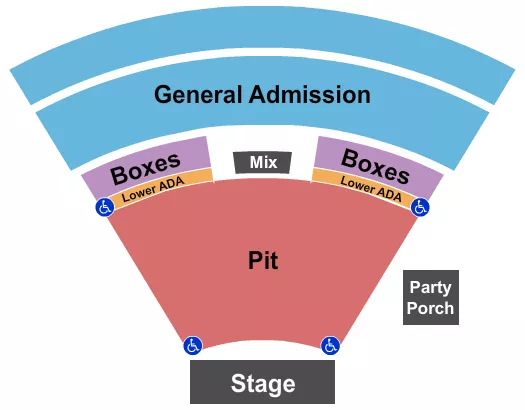 GA GA PIT Seating Map Seating Chart