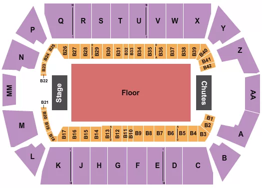 ENDSTAGE GA FLOOR Seating Map Seating Chart