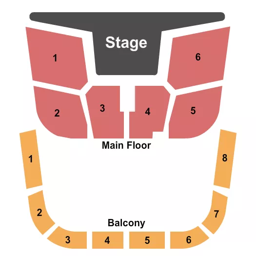 END STAGE Seating Map Seating Chart