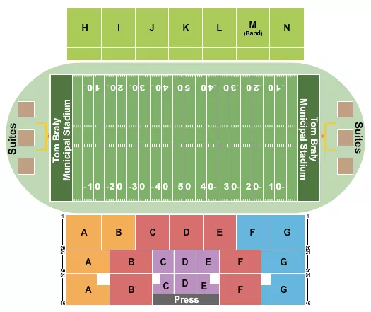 FOOTBALL Seating Map Seating Chart