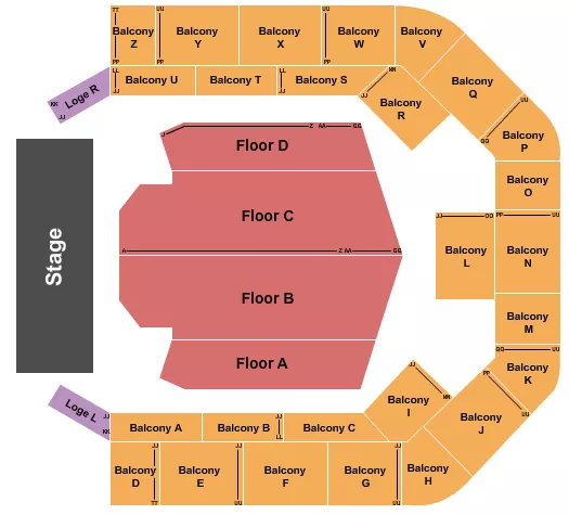 ENDSTAGE 2 Seating Map Seating Chart