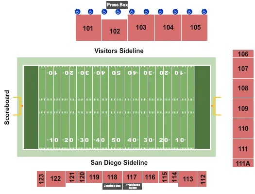 FOOTBALL Seating Map Seating Chart