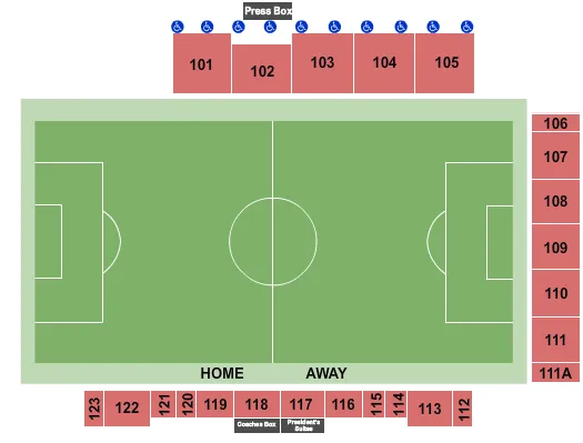 SOCCER Seating Map Seating Chart