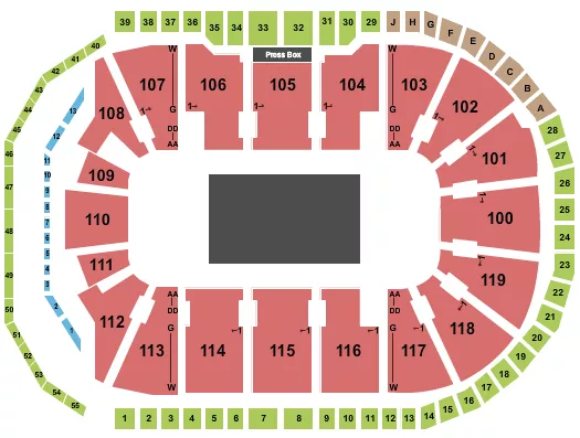 RINGLING BROS Seating Map Seating Chart