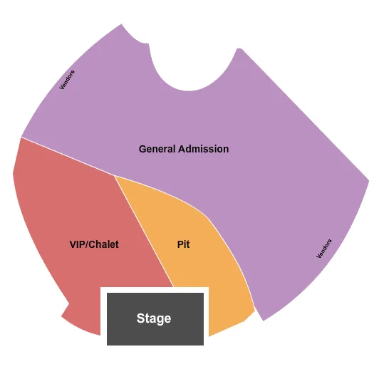 GA PIT VIP CHALET Seating Map Seating Chart