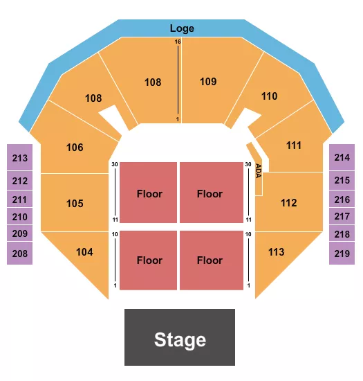 ENDSTAGE FLR Seating Map Seating Chart
