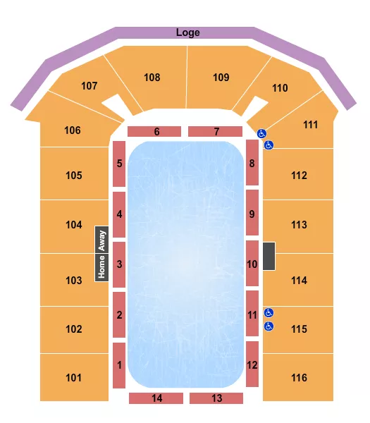 STARS ON ICE Seating Map Seating Chart