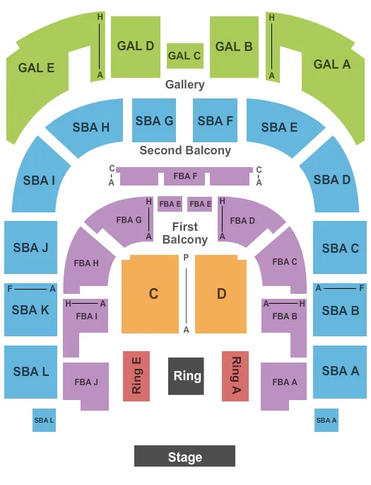 WWE Seating Map Seating Chart