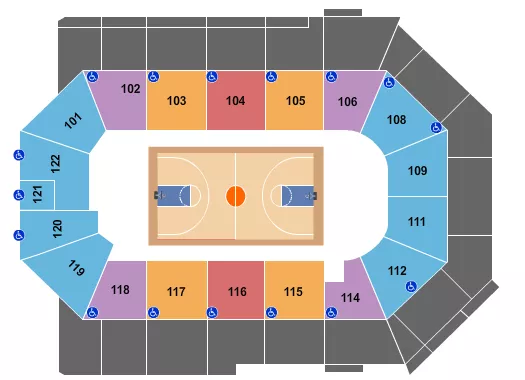 TOYOTA ARENA ONTARIO BASKETBALL 2 Seating Map Seating Chart