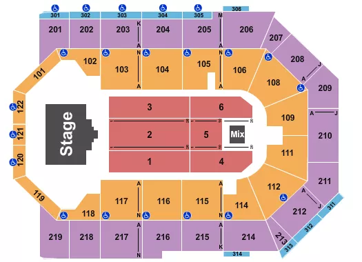 TOYOTA ARENA ONTARIO GRUPO FRONTERA Seating Map Seating Chart