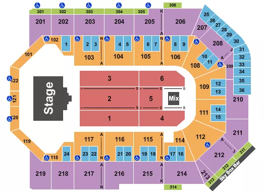 TOYOTA ARENA ONTARIO GRUPO FRONTERA Seating Map Seating Chart