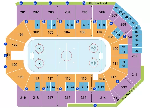 TOYOTA ARENA ONTARIO HOCKEY 2 Seating Map Seating Chart
