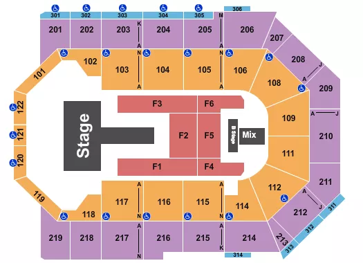 TOYOTA ARENA ONTARIO J BALVIN Seating Map Seating Chart