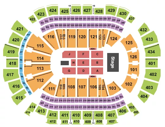 TOYOTA CENTER TX ENDSTAGE RSV Seating Map Seating Chart