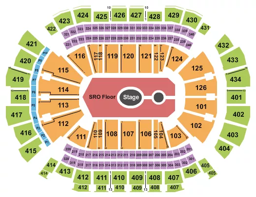TOYOTA CENTER TX TAME IMPALA Seating Map Seating Chart